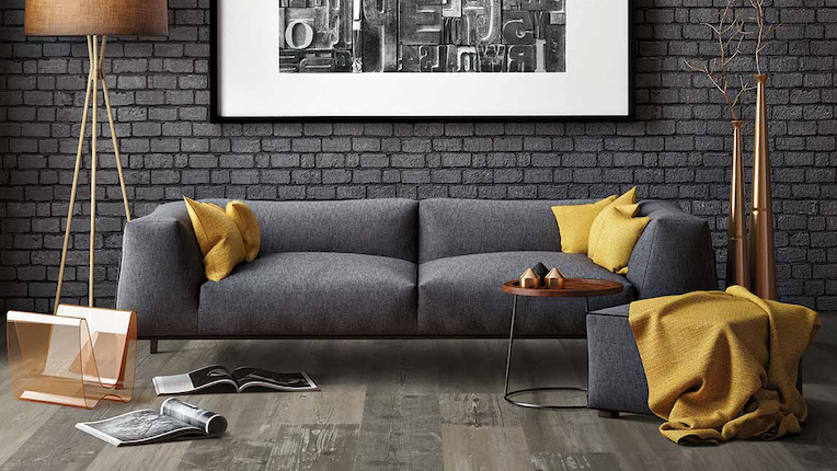 wide plank luxury vinyl flooring in a living room