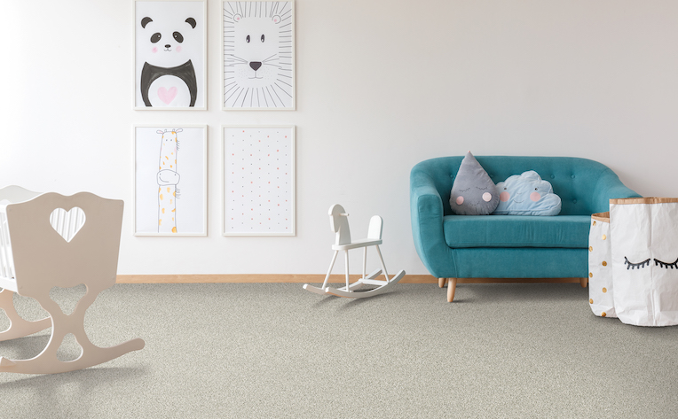 cozy carpet in a nursery